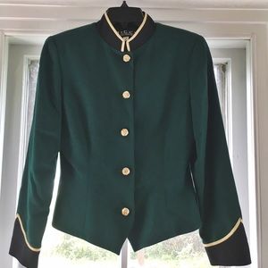 Unique vintage BICCI green wool jacket size 8